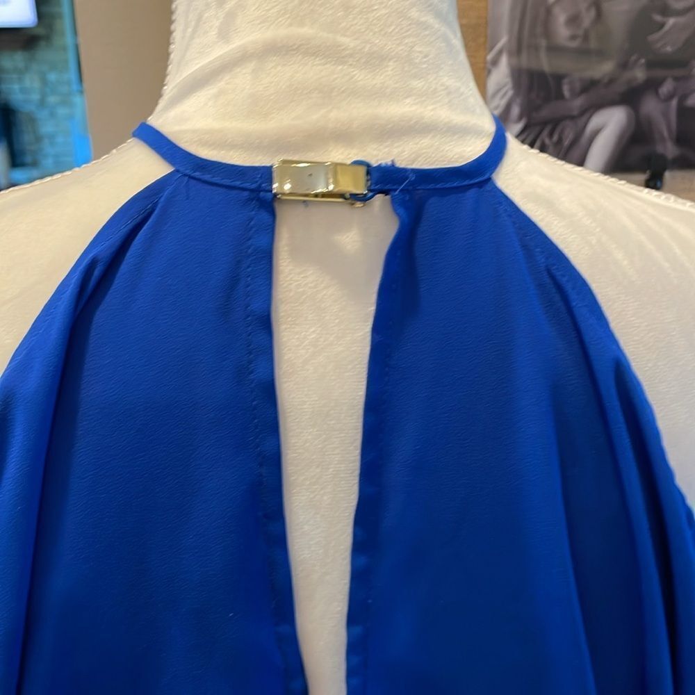 Express Royal Blue Cold Shoulder Top - Picture 4 of 7